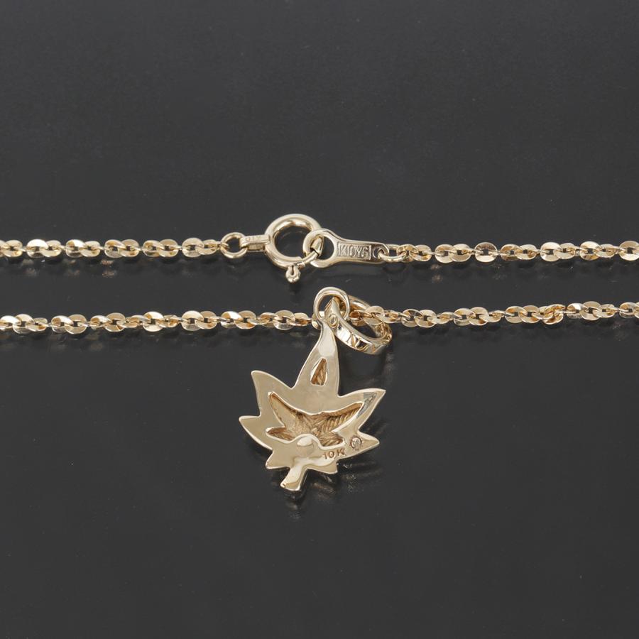 アヴァランチ AVALANCHE ネックレス 45cm リーフ K10YG 3.1g  