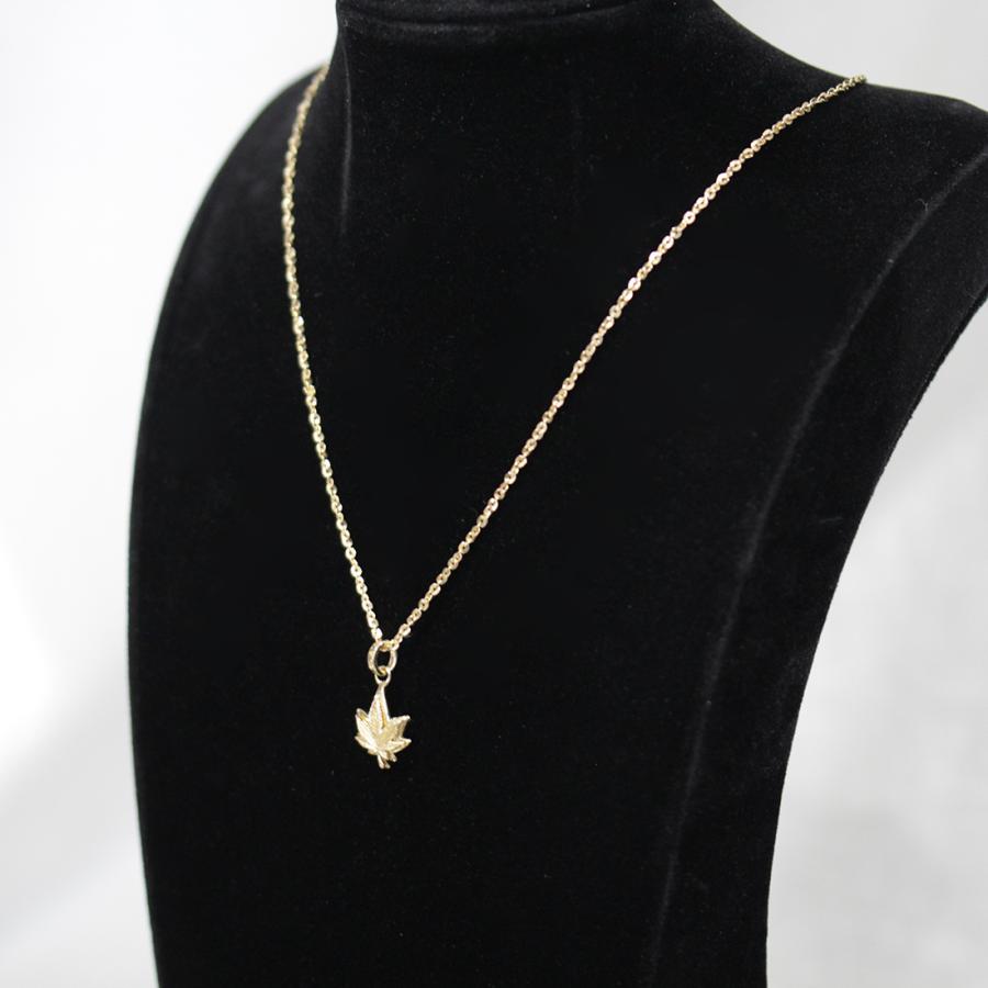 アヴァランチ AVALANCHE ネックレス 45cm リーフ K10YG 3.1g  