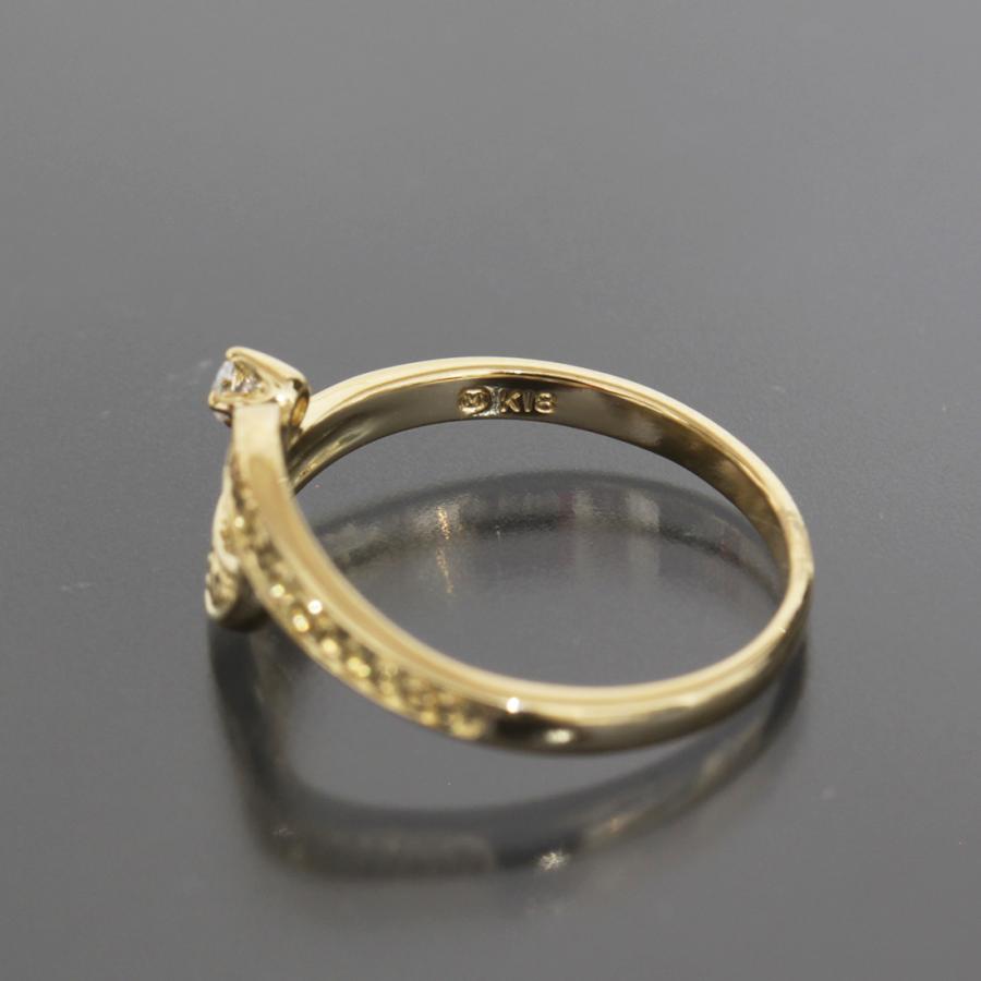 MIKIMOTO（ミキモト） 1P ダイヤ カレッジリング 8号 K18YG 2g E1268