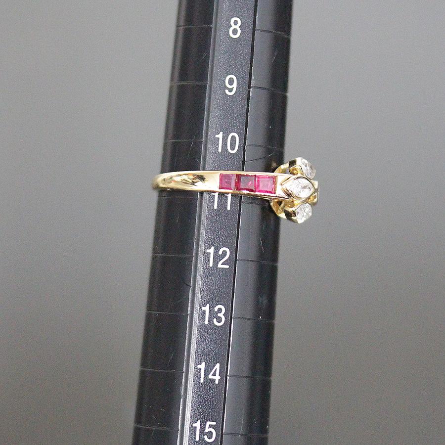CHAUMET（ショーメ） ダイヤ ルビー リング 10.5号 K18YG 激レア