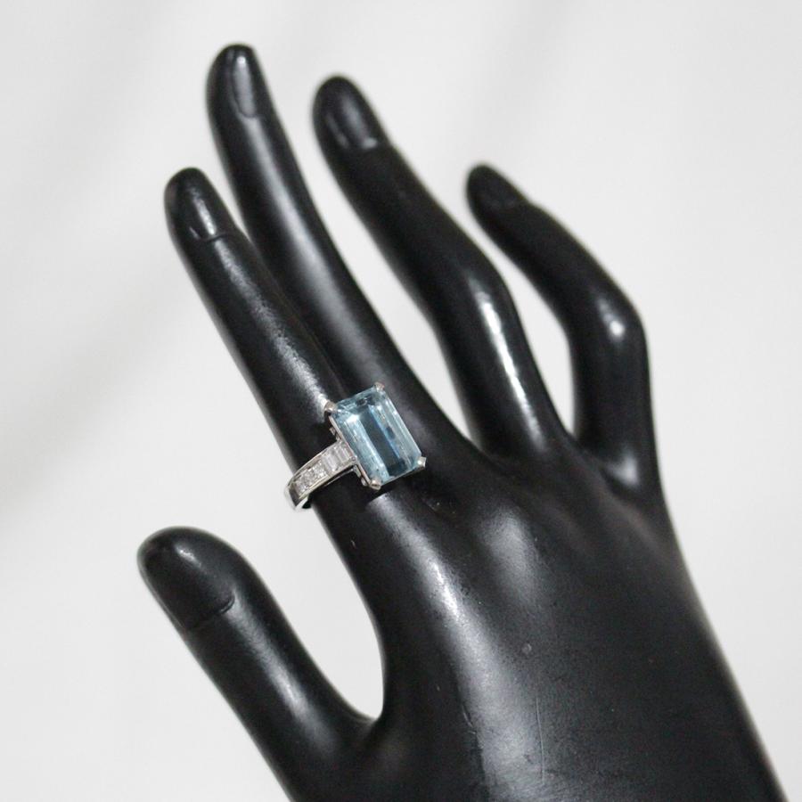 MIKIMOTO（ミキモト） アクアマリン6.68ct ダイヤ 0.51ct リング 11号