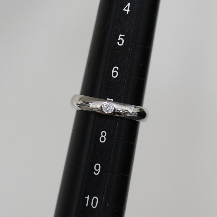 Cartier カルティエ Pt950 リング ダイヤ 1P バンド 7号 Cartier カルティエ リング ミミスター 7号 指輪 Pt950プラチナ