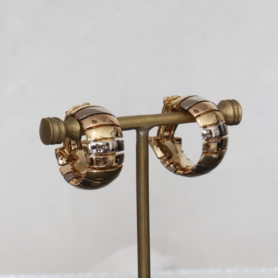 激レア カルティエ Cartier スリーカラー ピアス Au750 K18YGPGWG 27.8