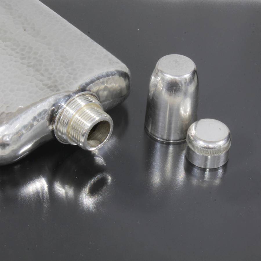 【TK】銀製 SILVER 950 スキットル176.2g 唐草模様 スキットル SILVER950 シルバー ウィスキーボトル 酒器 携帯 キャンプ