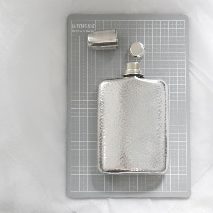 スキットル SILVER950 シルバー ウィスキーボトル 酒器 携帯 キャンプ