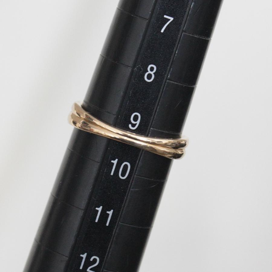 正規品ティファニー ダブルウェーブ リング 9号 750PG TIFFANY&Co.（ティファニー） ダブル ウェーブリング 9号 ピンク