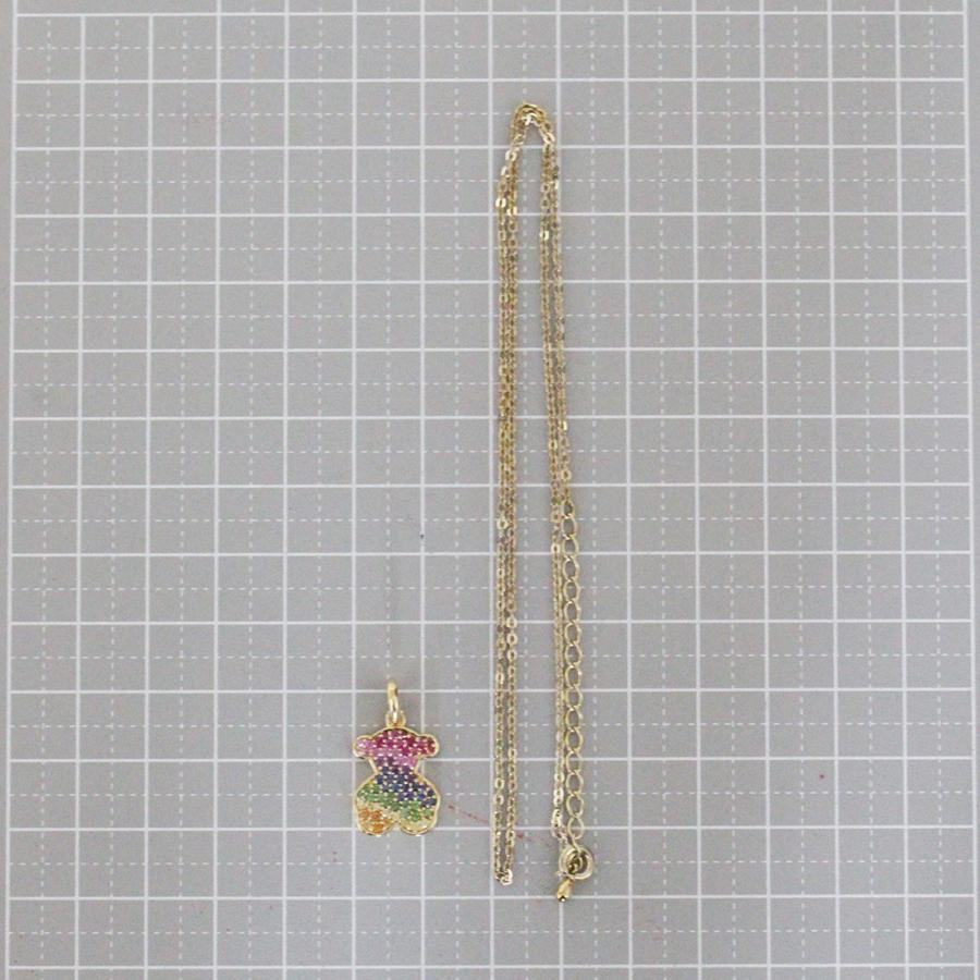 TOUS（トウス） マルチカラー ネックレス ペンダントトップ クマ K18YG