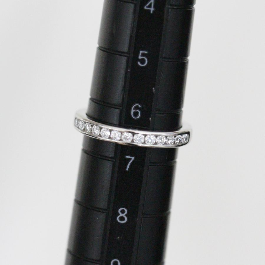 ティファニー ハーフエタニティ ダイヤリング 6.5号 PT950 E1737 TIFFANY&Co. ティファニー ハーフエタニティ ダイヤリング 6.5号