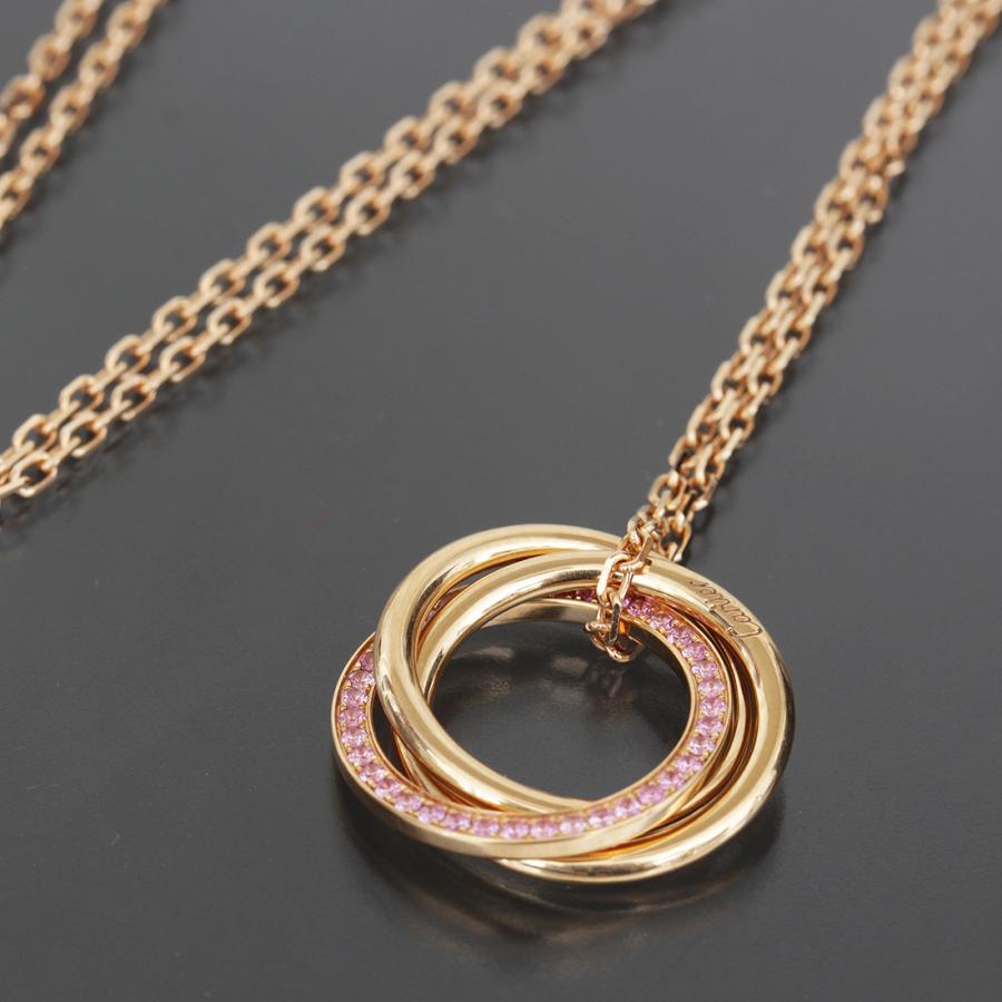 Cartier（カルティエ） トリニティネックレス ピンクサファイヤ Au750