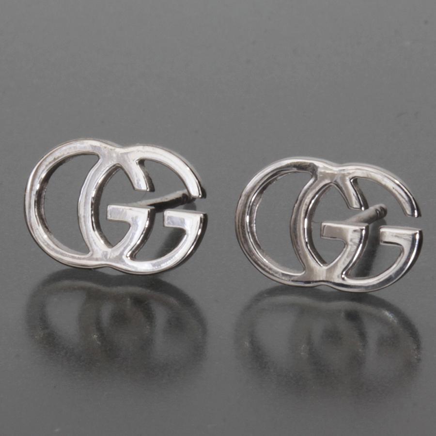 グッチGUCCI ピアス18kホワイトゴルド グッチ GUCCI インターロッキングG トパーズ ピアス 18Kホワイト