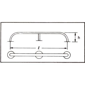 ブリッジ＆ハンドレール 22φmm 中ステ無 L400×H100｜neonet｜03