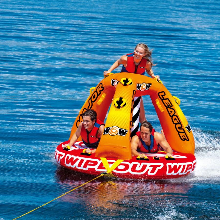 ✨美品✨ トーイングチューブ WOW/ワオ 3人乗り ワィプアウト 3点セット バナナボート 【NAN1411511461】(50606円)