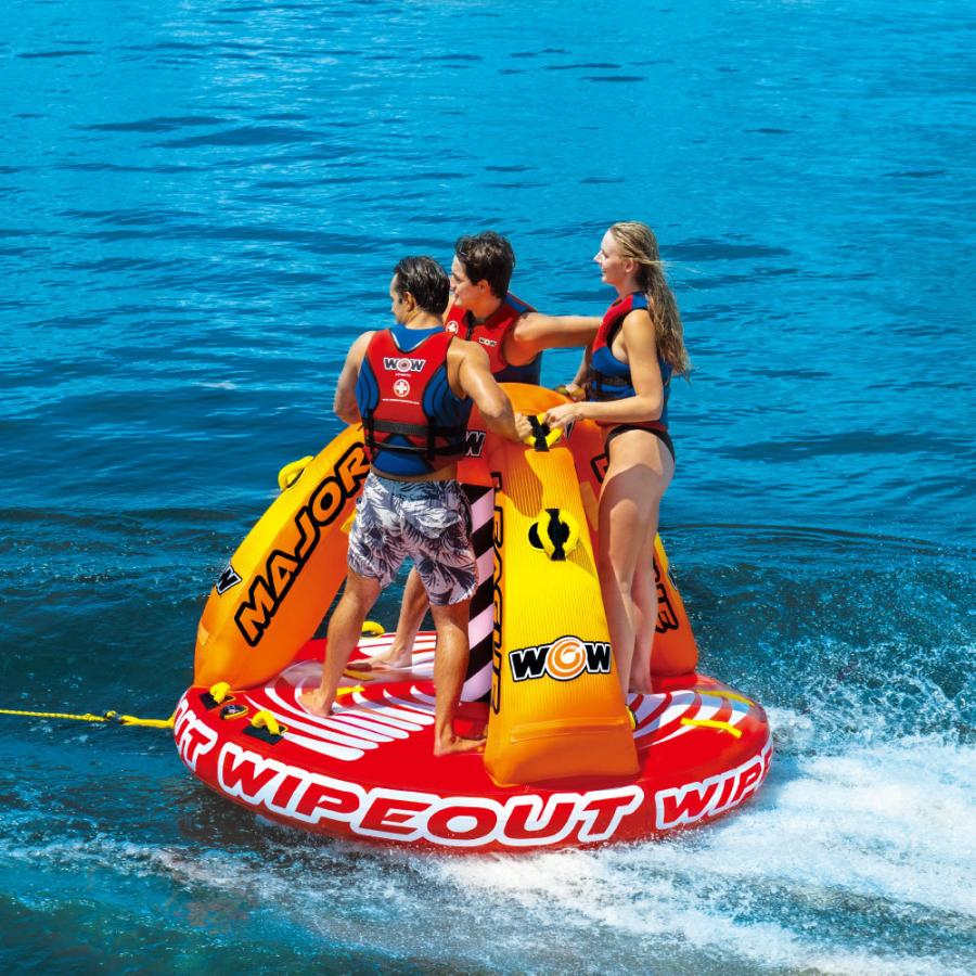 ✨美品✨ トーイングチューブ WOW/ワオ 3人乗り ワィプアウト 3点セット バナナボート 【NAN1411511461】(50606円)