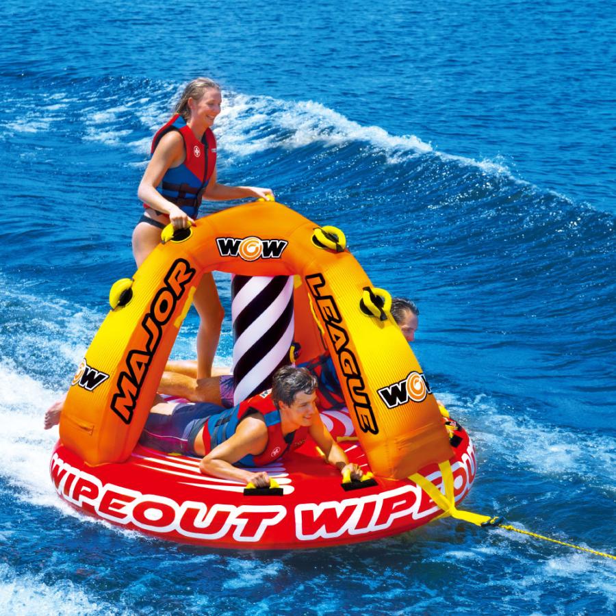 ✨美品✨ トーイングチューブ WOW/ワオ 3人乗り ワィプアウト 3点セット バナナボート 【NAN1411511461】(50606円)