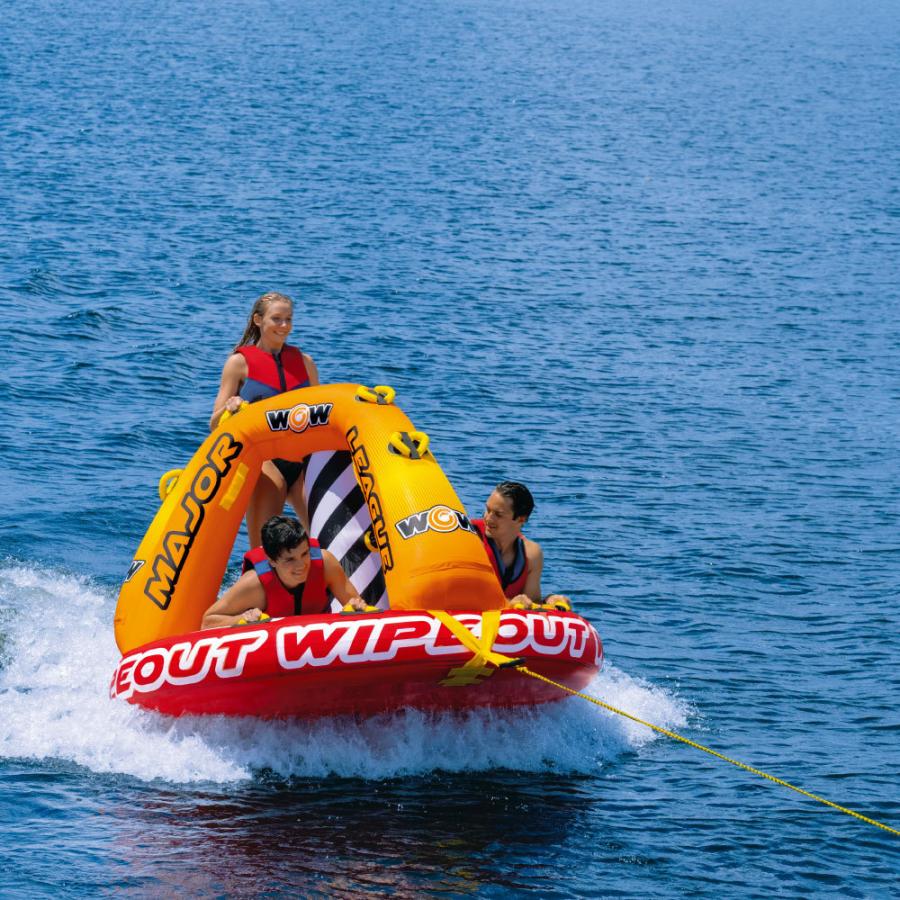 ✨美品✨ トーイングチューブ WOW/ワオ 3人乗り ワィプアウト 3点セット バナナボート 【NAN1411511461】(50606円)