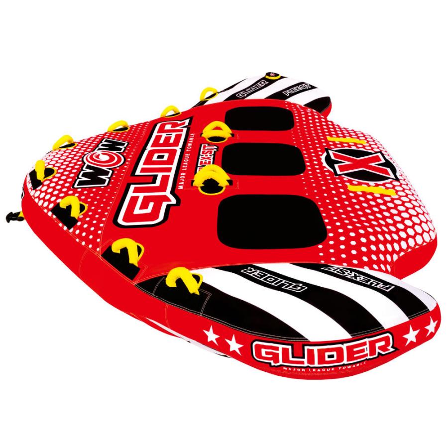 【限定品】 トーイングチューブ WOW/ワオ 3人乗り グライダー 4点セット バナナボート 【MY1165780968】(41796円)