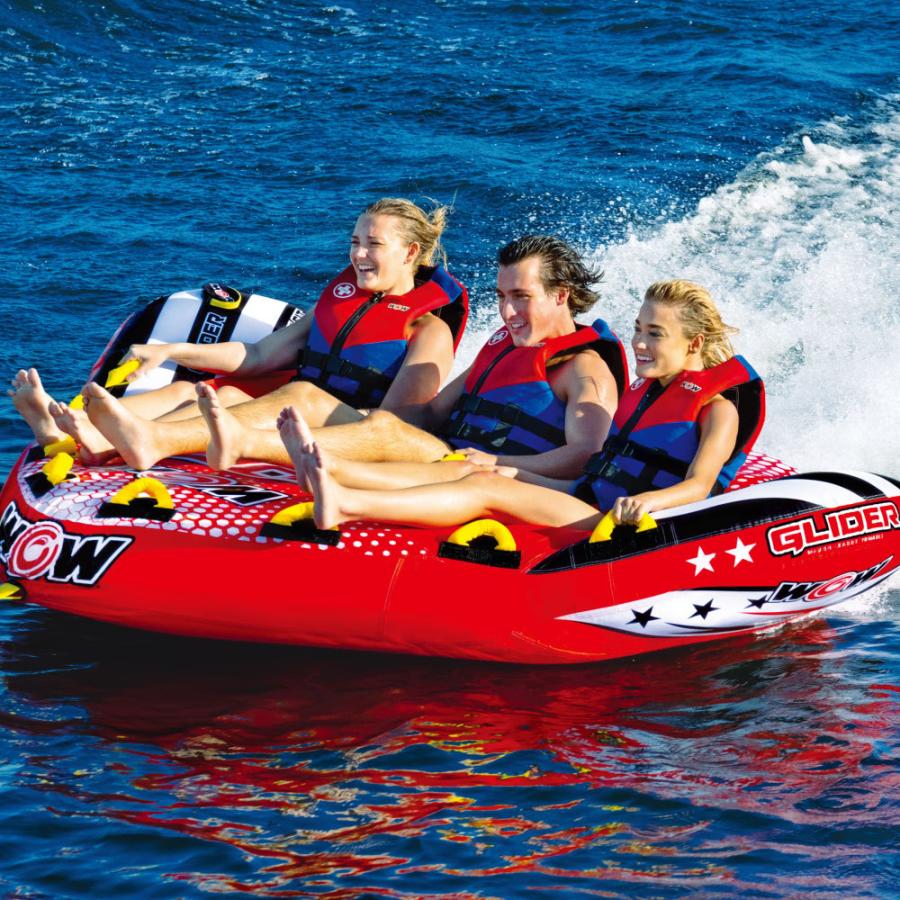 【限定品】 トーイングチューブ WOW/ワオ 3人乗り グライダー 4点セット バナナボート 【MY1165780968】(41796円)