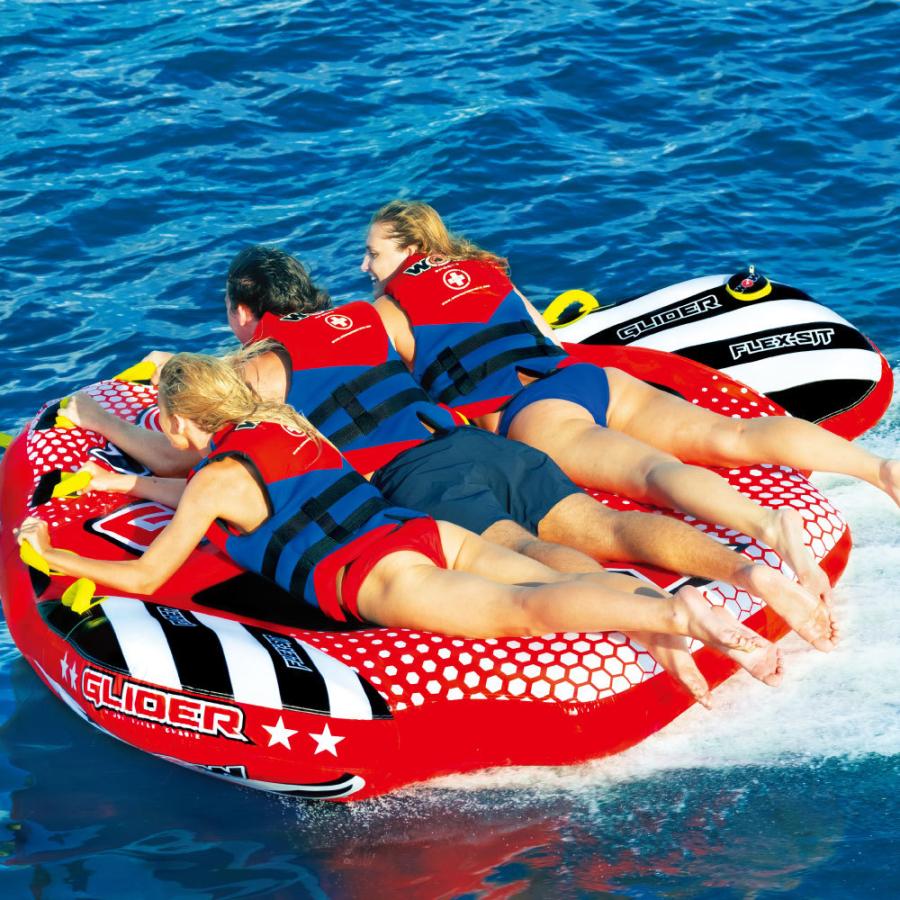 【限定品】 トーイングチューブ WOW/ワオ 3人乗り グライダー 4点セット バナナボート 【MY1165780968】(41796円)