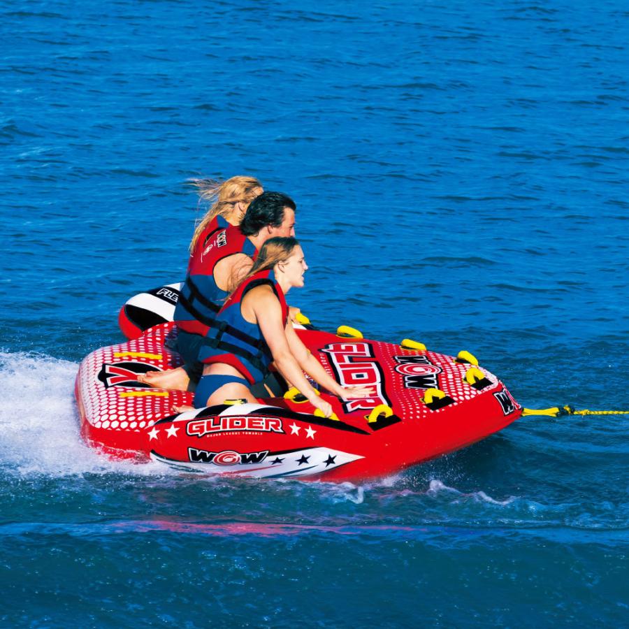 【限定品】 トーイングチューブ WOW/ワオ 3人乗り グライダー 4点セット バナナボート 【MY1165780968】(41796円)