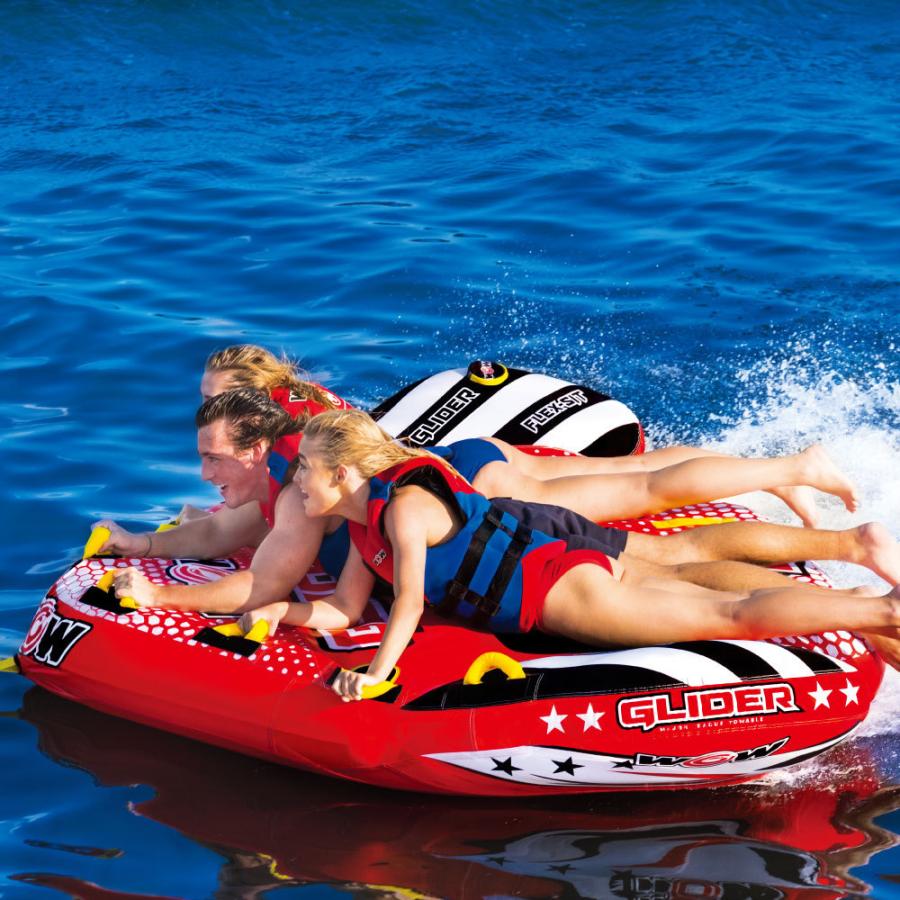 【限定品】 トーイングチューブ WOW/ワオ 3人乗り グライダー 4点セット バナナボート 【MY1165780968】(41796円)