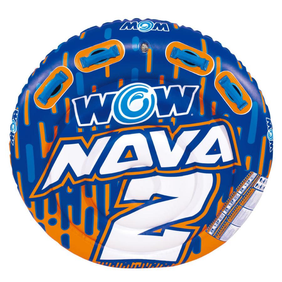 トーイングチューブ WOW/ワオ 2人乗り ノヴァ ラウンドデッキチューブ バナナボート ボート ジェットスキーの画像