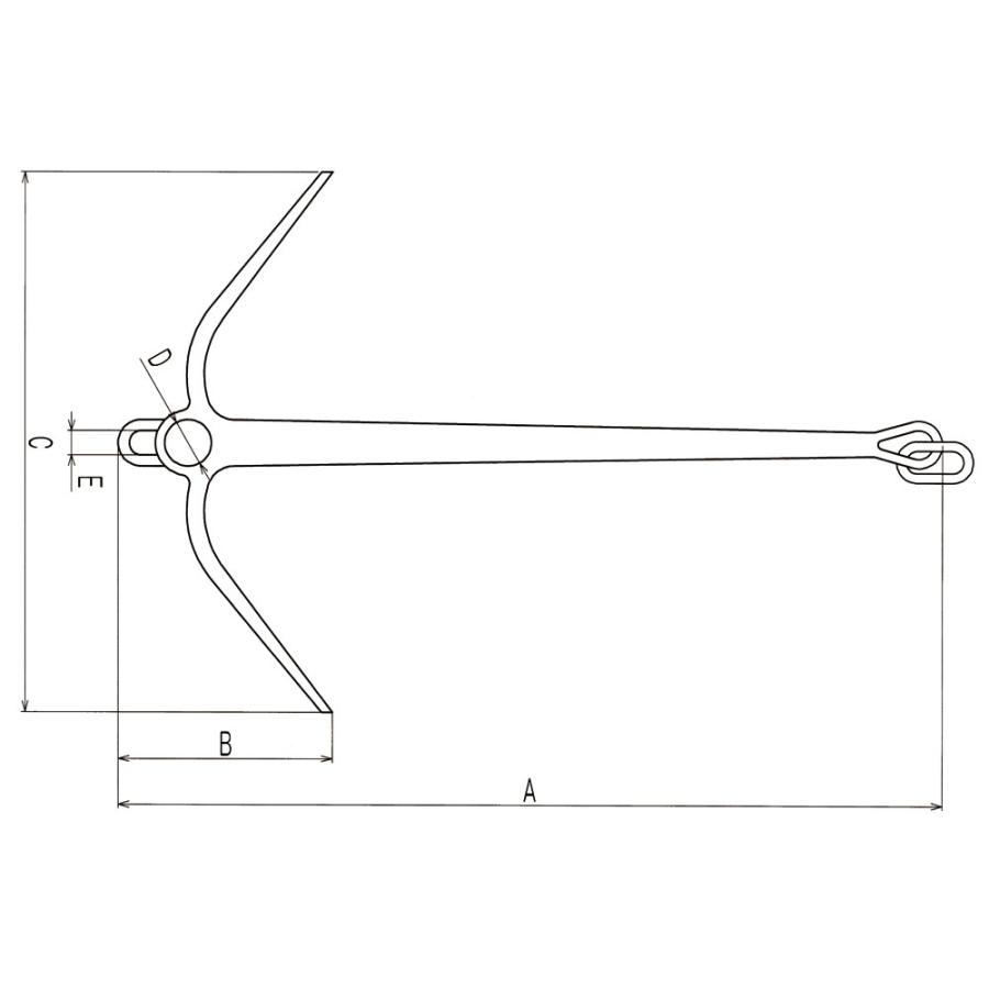 二爪アンカー 亜鉛メッキ 7kg_1