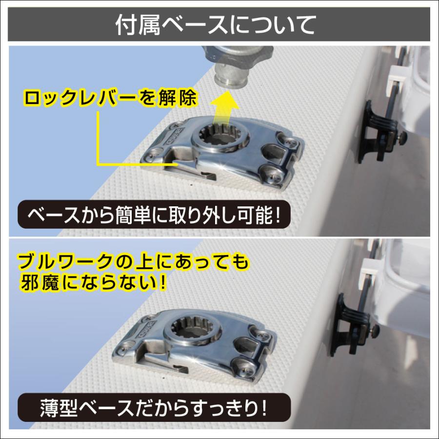 BMO ビーエムオー デッキ用フィッシュセンサーアーム ステンレスベースL 【極みシリーズ】 アームタイプ250 釣り つり フィッシングギア 船釣り_4