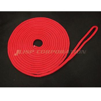 インターコムマリン ダブルブレイドポリエステルロープ アイ加工 レッド 12mm×7.5m 破断強度2,400kg | ブランド登録なし