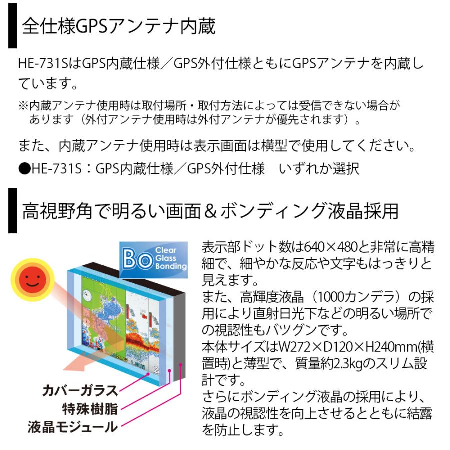 HONDEX ホンデックス HE-731S GPSアンテナ外付仕様 10.4型 GPS HONDEX ホンデックス HE-731S GPSアンテナ外付仕様 10.4型 GPS