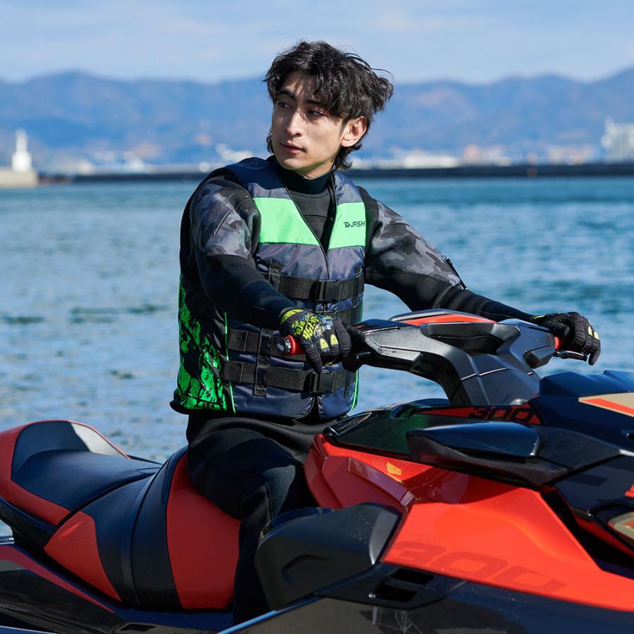 J-FISH フィッシングライフジャケットセット　ジェットスキー ジェット ライフジャケット 水上バイク 小型特殊船舶検査対応