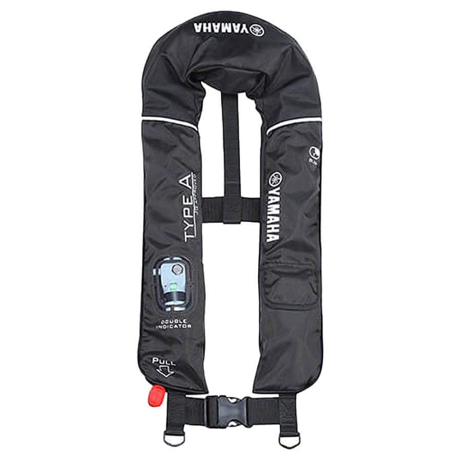 YAMAHA TYPE A ブラックライフジャケット膨張式 YAMAHA（ヤマハ） 水感知膨脹式ライフジャケット ベストタイプ(ダブル