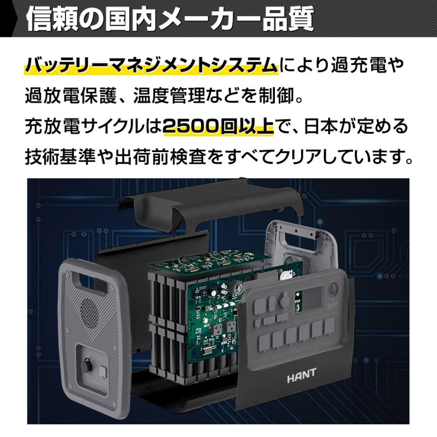 HANT（ハント） ポータブル電源 EB200 超大容量540000mAh/2000Wh PSE 