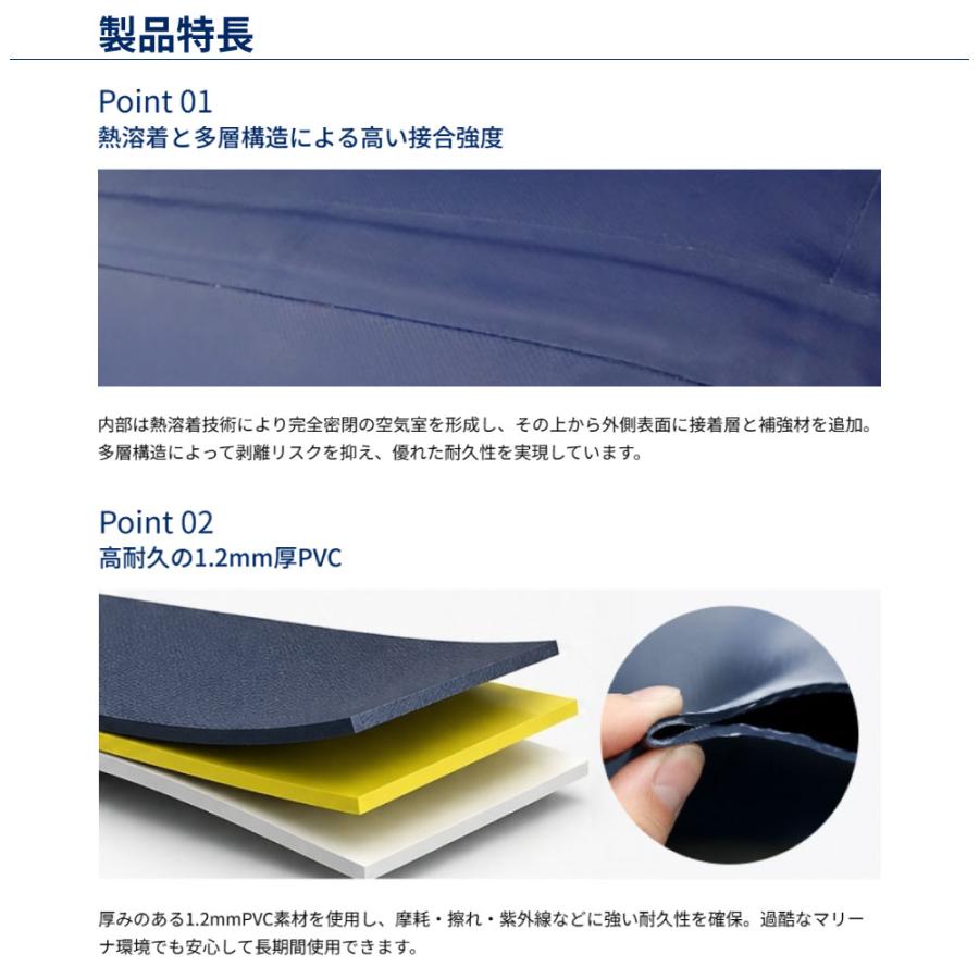 [次回入荷9月上旬頃] ボートフェンダー 桟橋用フェンダー HANT(ハント) ドックバンパー DOCK BUMPER 6.0m バース常設型 エアフェンダー インフレータブル | HANT(アウトドア) | 02