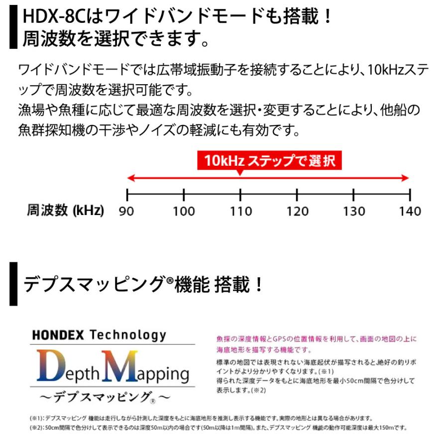 HDX-10C 10.4型カラー液晶 GPSアンテナ内蔵仕様 クリアチャープ GPSプロッター魚探 TD320振動子セット 600W 90-140kHz｜neonet｜04
