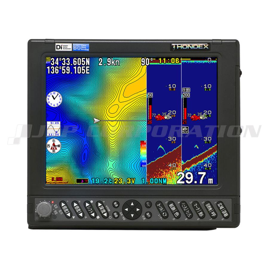 流行のアイテム ホンデックス 10.4型 GPS 魚探 HE-731S GPSアンテナ内蔵仕様 TD68振動子セット 2kW 魚群探知機 