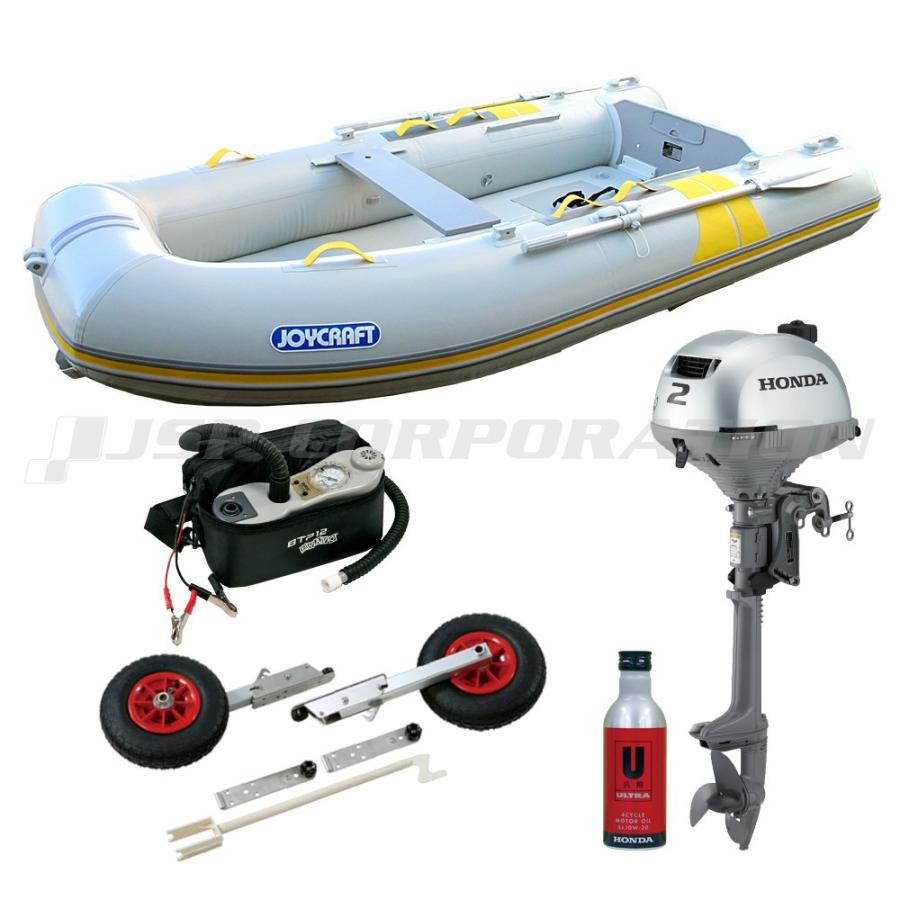 キャロット303 Jcr 303 グレー 予備検査なし Cセット ホンダ2馬力船外機 4人乗り ゴムボート ジョイクラフト Jsonic Ca