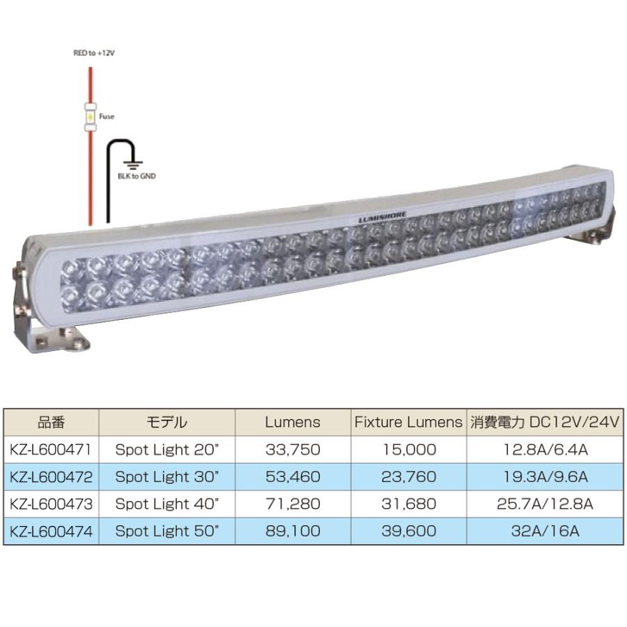 LUMISHORE(ルミショアー) eclipse スポットライト ホワイト DC12V/24V 30インチ_1