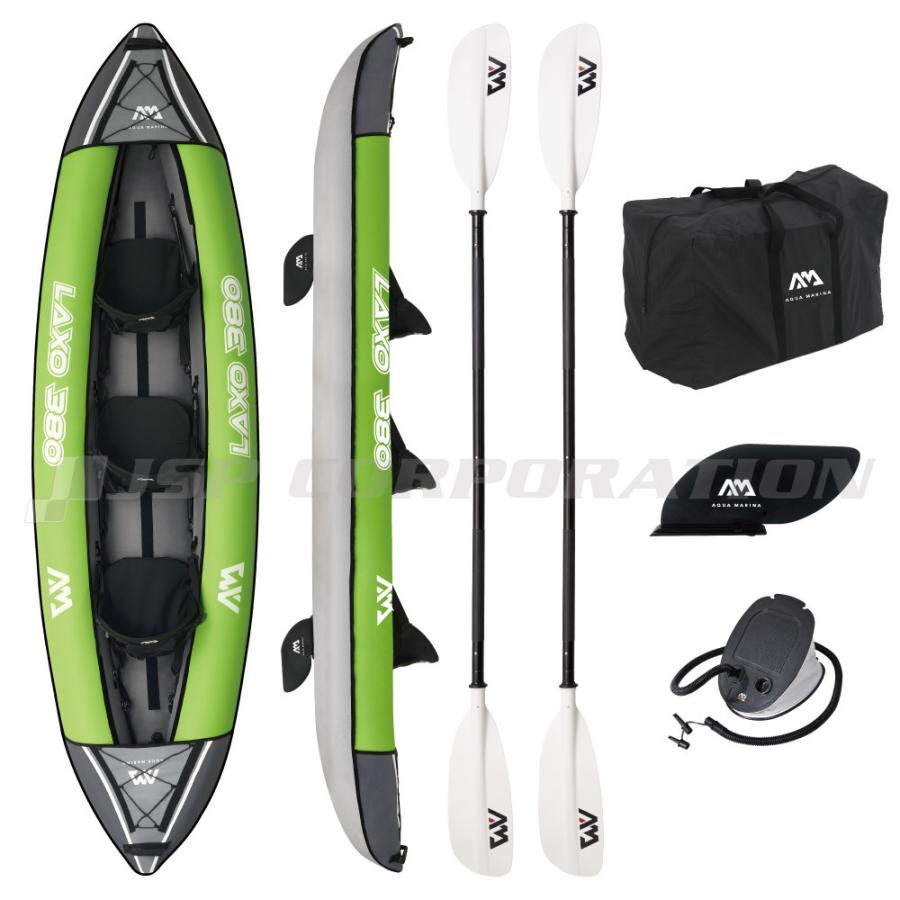 カヤック インフレータブル Laxo ラクソ 2人乗り 3人乗り カバー付き Aqua Marina アクアマリーナ