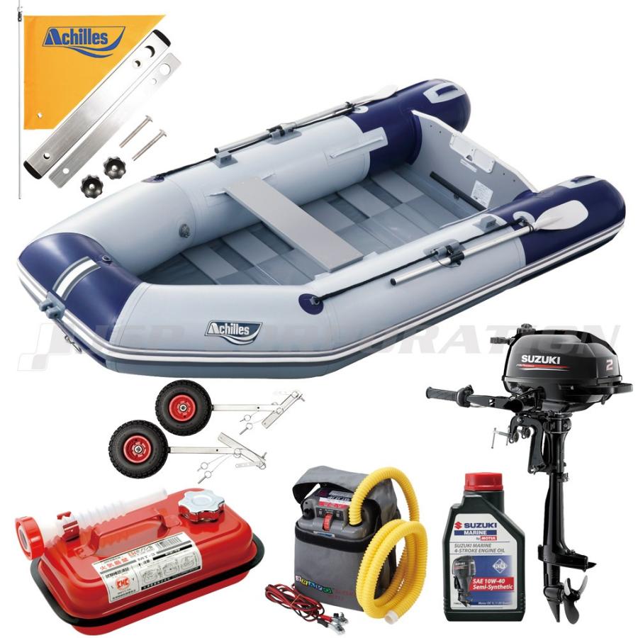 スズキ2馬力船外機 Lf 297ru アキレス 19年太鼓判c 3セット アキレス 4人乗り 釣り Lf 297ru 2s 19 ネオネットマリン店 4人乗り 釣り ゴムボート ロールアップフロア