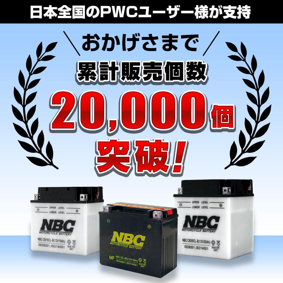 【新品】NBC20L-BS/バッテリー/YTX20L-BS対応/ジェットスキー NBC バッテリー ジェットスキー 20L-BS YTX20L-BS互換品 水上