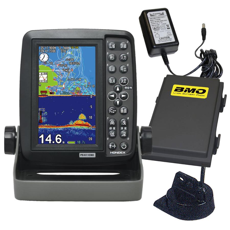 ホンデックス 5型ワイド GPS 魚探 PS-611CNII GPSアンテナ内蔵 TD04A