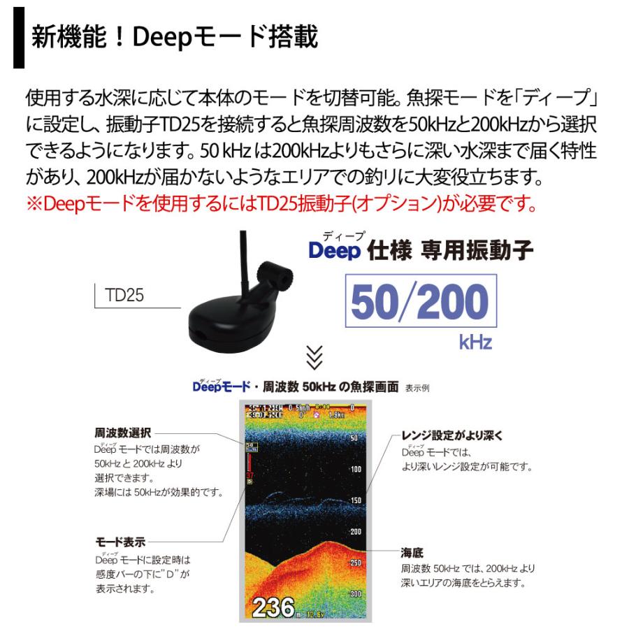 ホンデックス PS-611CNII TD04A振動子 BMOバッテリーセット GPSアンテナ内蔵 5型ワイド GPS 魚探 100W 200kHz 魚群探知機｜neonet｜04