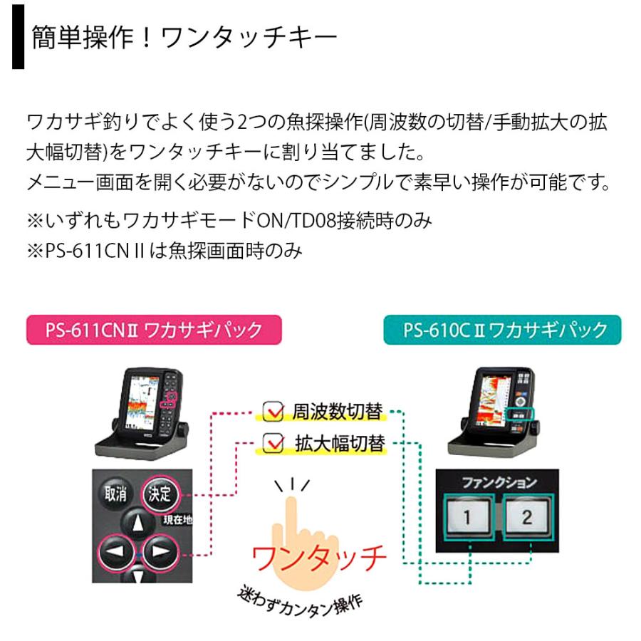 HONDEX ホンデックス PS-611CNII ワカサギパック TD08振動子 BMO HONDEX ホンデックス PS-611CNII ワカサギパック TD08振動子 BMO