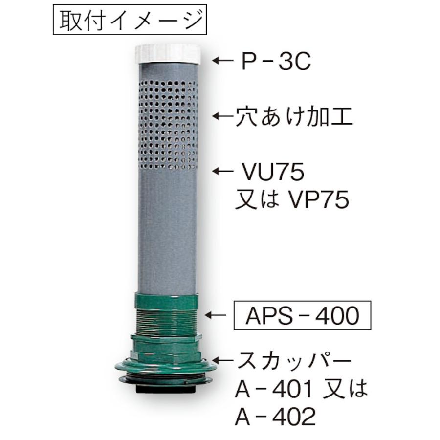 イケダ商会 スカッパー 強制パイプ APS-400 ボート用 : ネオ