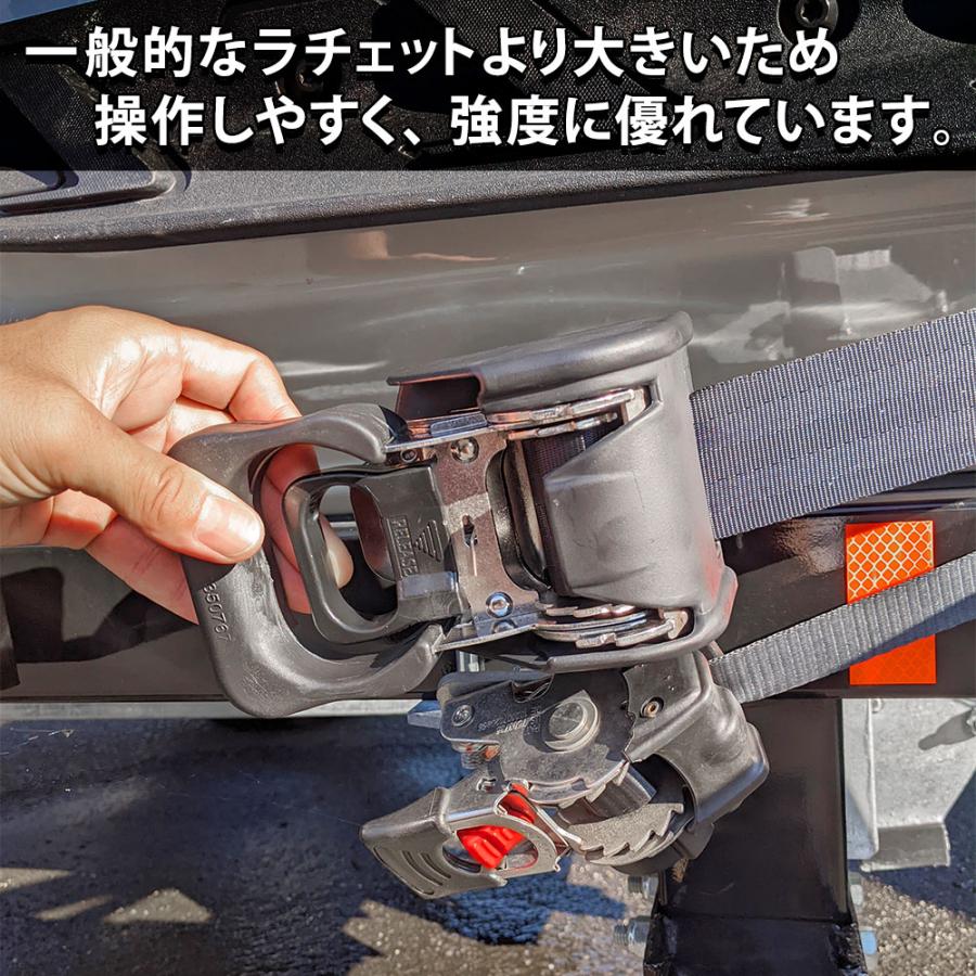 水上バイク専用】収納式トランサムラチェットタイダウン2個セット