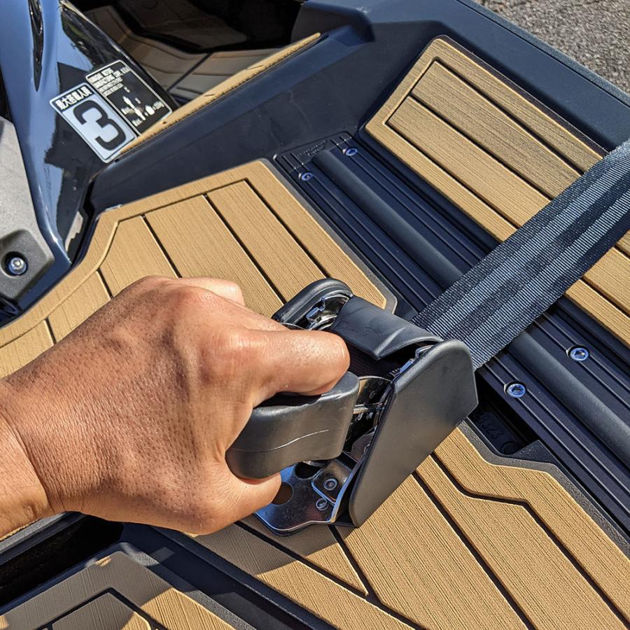 水上バイク専用】収納式トランサムラチェットタイダウン2個セット