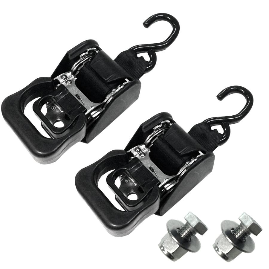 【水上バイク専用】収納式トランサムラチェットタイダウン2個セット ステンレス製