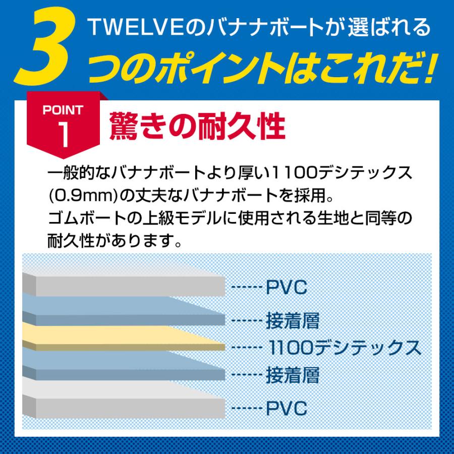 バナナボート 8人乗り 3点セット ロープ＋電動ポンプ付 2列 ウォータースレッド