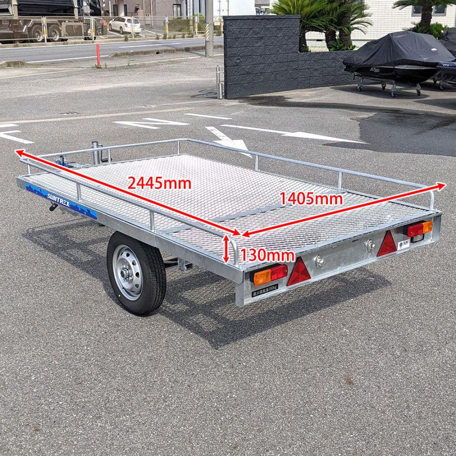 サントレックスダンプトレーラー新車 TD02ZTスタッドレス仕様 SUNTREX(サントレックス) マルチトレーラー TD02Z 最大積載量：350kg