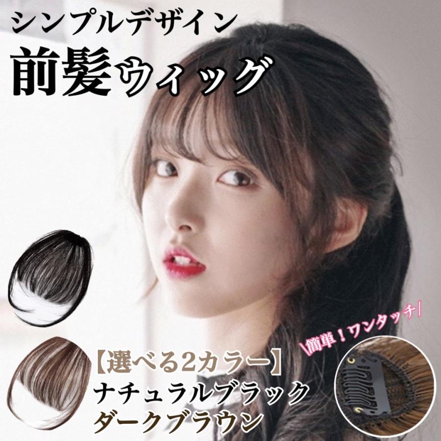 前髪 シースルーバング ブラック 黒 クリップ 前髪ぱっつん 韓国 コスプレ 送料無料 新品